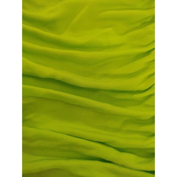 Zara women's lime green ruched sleeveless bodycon dress, Size L. - Picture 6 of 8